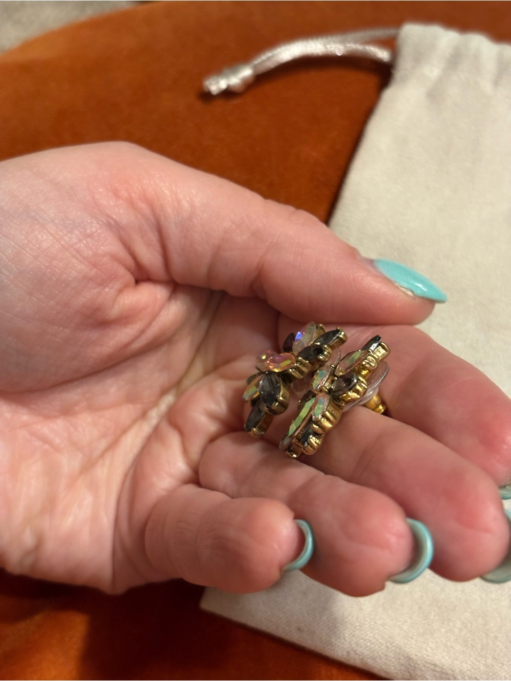 J. Crew Iridescent and Black Crystal Stud Earrings - Picture 5 of 6